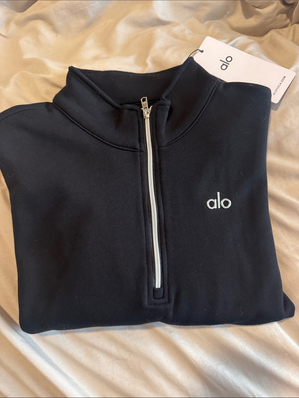 ALO Yoga Black Half-Zip Sweater